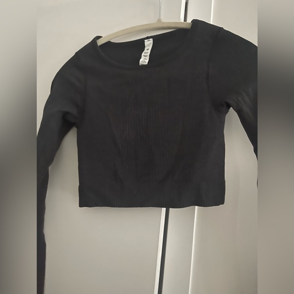 lululemon ebb to street long sleeve shirt black size 2 SOLD - Picture 3 of 13